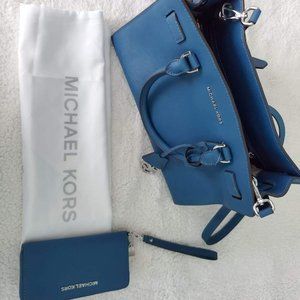 Michael Kors Handbag with Wallet - Blue